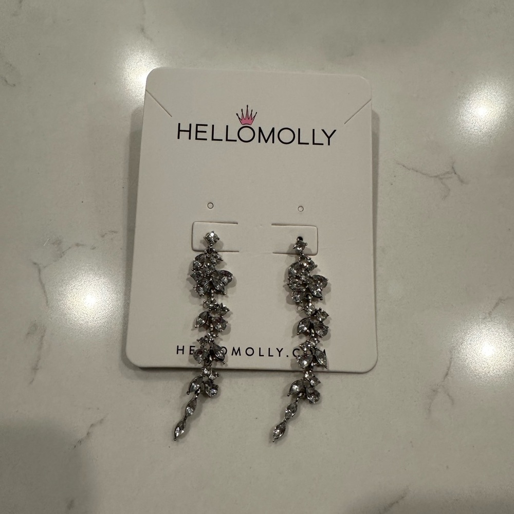 Hello Molly Sparkling Silver Earrings